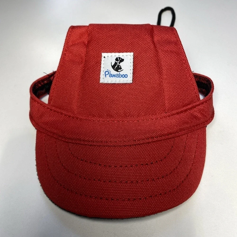 Pawaboo Red Dog Visor Cap - Adjustable Pet Hat